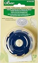 Clover Dome Threaded Needle Case, Blue, #76
