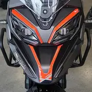 labelbike - 3D Sticker Motorcycle Muzzle Decoration and Protection in Resin Compatible with Morbidelli T1002VX 2025 - Color Red Carbon Gray