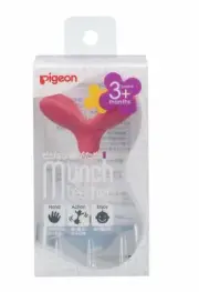Pigeon Baby Munch Teether Teething Ring Toy from 3 month Peach Clover