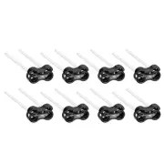 Spring Cord Lock End Toggle, 8Pcs Double Hole Spring Stop Black
