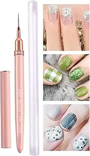 Fine Liner Brush | Striping Brushes | Fine Drawing, Delicate Coloring, Elongated Lines, Soft Red Handle Nail Brushes