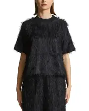 Peserico Short Sleeve Eyelash Top