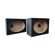 6 x 9 Car Audio Speaker Box Enclosures, 1 Pair - Black Fits All 6x9 speakers