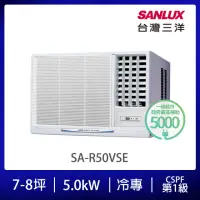 在飛比找momo購物網優惠-【SANLUX 台灣三洋】7-8坪右吹變頻VSE系列冷專窗型