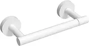 RARXTR White Toilet Paper Holder SUS304 Stainless Steel Double Post Pivoting Toilet Paper Roll Holder Wall Mounted Toilet Tissue Holder for Bathroom RV Brushed Brass Finish