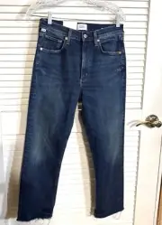 Citizens of Humanity Daphne Crop Blue High Rise Stovepipe Jean Women 27