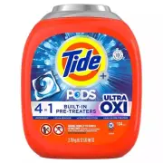 Tide Pods with Ultra Oxi HE Laundry Detergent Pods 104 Count