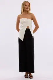 Black Tailored Pants Mid Rise - Size 6XXS, Women's Wide Leg Pants