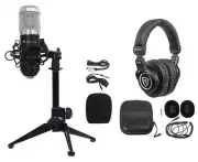 Rockville PC Gaming Streaming Twitch Bundle w/RCM01 Microphone+Headphones+Tripod