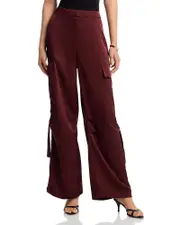 Aqua Drawstring Hem Cargo Pants - Exclusive