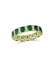 Bloomingdale's Fine Collection Emerald & Diamond Ring in 14K Yellow Gold