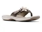 Clarks Women's 7 M Cloudsteppers Brinkley Flora Sandals in Pewter