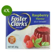 4 Pack X Foster Clark's Beef Gelatin Jelly Raspberry Flavor HALAL ( 85 Gram)