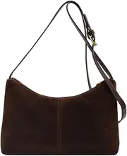 [Jusavie] Slouchy Suede Bucket Bag Women Crescent Hobo Bags Satchels Underarm Shoulder Bag Crossbody Purse Travel Tote Handbag