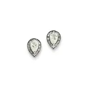 Sterling Silver Diamond u0026 Green Quartz Earrings