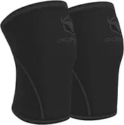 Iron Bull Strength Knee Sleeves 7mm (1 Pair) - High Performance Knee Sleeve Support for Weight Lifting, Cross Training & Powerlifting - Best Knee Wraps & Straps Compression - for Men and Women