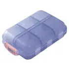 Pill Container Foldable Storage 12 Grids Mini Portable Pillbox Dispenser Plastic