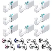 [Leanockesa] 8Pcs Self Ear Piercing Piercing Kit Ear Piercing Needles with 4 Pairs Steel Ear Studs Disposable Painless Body Piercing Tool Safety Ear Lips Nose Navel Body Piercing Gun Safety Sterile Ear Generic