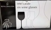 Royal Doulton Wine glass + carafe set 7 PCS - 6 WINE GLASSES + 1 CARAFE JAR