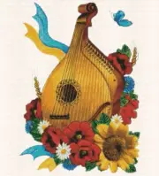 Cross stitch kit - Melody of Ukraine 26x37cm Beige Aida 14ct needlepoint kit