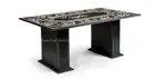 60" x 36" Marble center Table Top semi precious stones Inlay With marble Stands