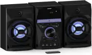 3-Piece CD Shelf System with Bluetooth, FM Radio, Remote Control, Colored Speake