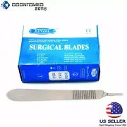 100 Carbon Steel Surgical Scalpel Blades #11 + Free #3 Handle