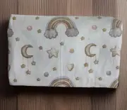 Fitted Cot Sheet Rainbow Print Handmade Cotton Flannelette