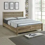 Cielo Wooden King Bed Frame Oak Natural
