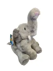 Vintage 1992 K&M Hand Puppet Elephant Plush Stuffed Animal Toy w/Original Tags