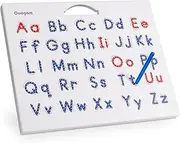 Coogam Magnetic Letters Practicing Board, Magnets Tracing ABC Alphabet Board Learning to Write Uppercase&Lowercase Educational Toy Fine Motor Montessori Gift for 3 4 5 Years Old Preschool Kids