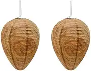 Ysyaxsyt 2Pcs Wasp Nest Decoy Beehive Wasp Wasp Hornet Spiral Cloth Paper Lantern Hanging Drive Beehive Trap Easy Install
