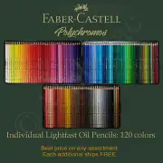 Faber Castell Polychromos Oil Pencils, Individual: 120 Colors.