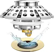 Bathtub Plug - Sink Drain Strainers with Hair Catcher - Reusable Bath Plug Replacement, Bathtub Drain Stopper for Bathrooms and Kitchen Sink Borato