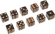 BESPORTBLE 10Pcs Solid Acrylic Dice Two Color Dices for Table and Party Games for Family Fun and Teaching