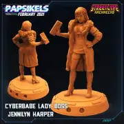 Cyberbabe Lady Boss | Jennilyn Harper | Cyberpunk | Papsikels | 32mm