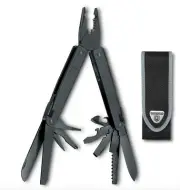 Victorinox Swiss Army Knife Black Swisstool With Black Pouch 3.0323.3CN-X1 NIB