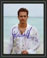 PAUL WALKER SIGNED PRINT FAST AND FURIOUS - A4 AUTOGRAPHED PHOTO POSTER