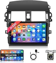 for Toyota Corolla 2009-2013 Android Car Stereo,Car Radio 2G+32G 9'' Touch Screen Head Unit with Mirror Link Bluetooth GPS Navigation FM WIFI USB SWC AHD Backup Camera