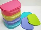 4 Tupperware Fridge Half Stackable Lunch Container 2¾-Cup /650ml Multi-color New