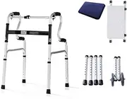 Walker,Lightweight Folding Rollator Walker Aluminum with Padded Seat Mobility Rolling Walker 6 inch Wheels, Silver Little Surprise