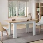 160cm Extendable Dining Table Wooden&White