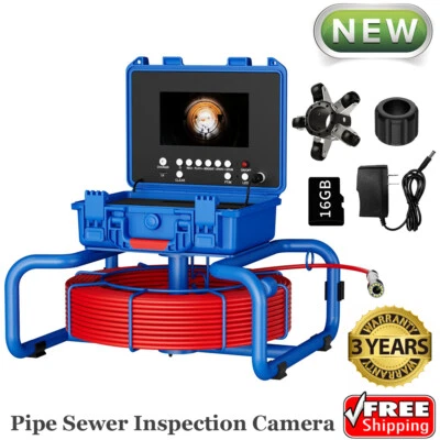 Sewer Camera with Meter Counter 7" HD Screen Drain Pipe Inspection Camera System
