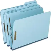 Pendaflex Fp213 Pressboard Folders, 2 Fasteners, 1-Inch Expansion, 1/3 Tab, Letter, Blue, 25/Box