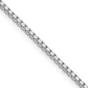 18 Inch Sterling Silver Rhodium-Plated 1.7mm 8 Sided D/C Mirror Box Chain