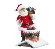 10.5" Kurt Adler Coke Santa Chimney Tablepiece Retro Vntg Christmas Decor
