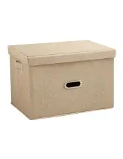 [SOGA] Super Large Foldable Canvas Storage Box in Beige