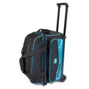 Brunswick Zone 2 Ball Roller Bowling Bag Color Black/Sky Blue