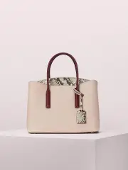 margaux embossed snake large satchel