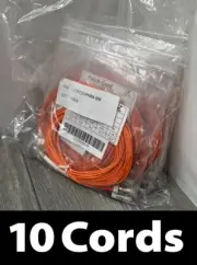10pk LC/ST Duplex 62.5 2.0mm PVC Patch Cords, Orange 5M each